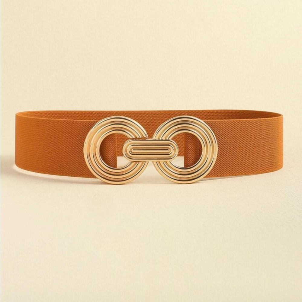 Orange/brown with Gold buckle Belt Small